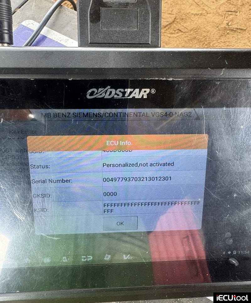 OBDSTAR DC706 Virgin Benz W205 VGS4-0-NAG2 Gearbox on Bench