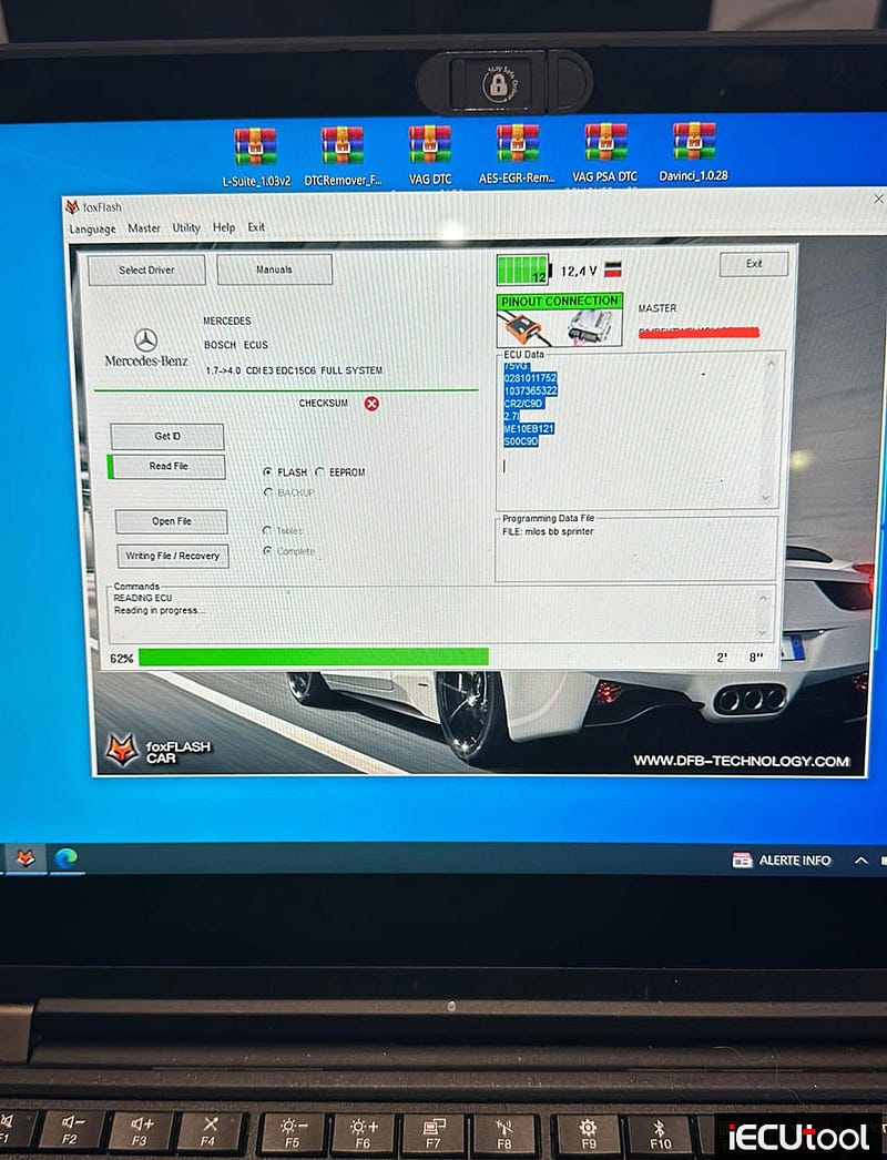 Foxflash Read and Write Mercedes EDC15C6 via OBD or Bench