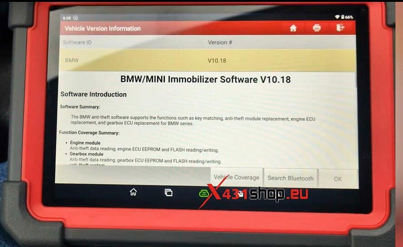 X431 IMMO Plus ユーザー ガイドの起動: BMW CAS3+ キーの追加