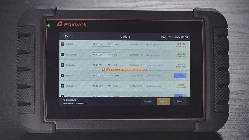 FoxwellNT809のアクティベーションとアップグレード