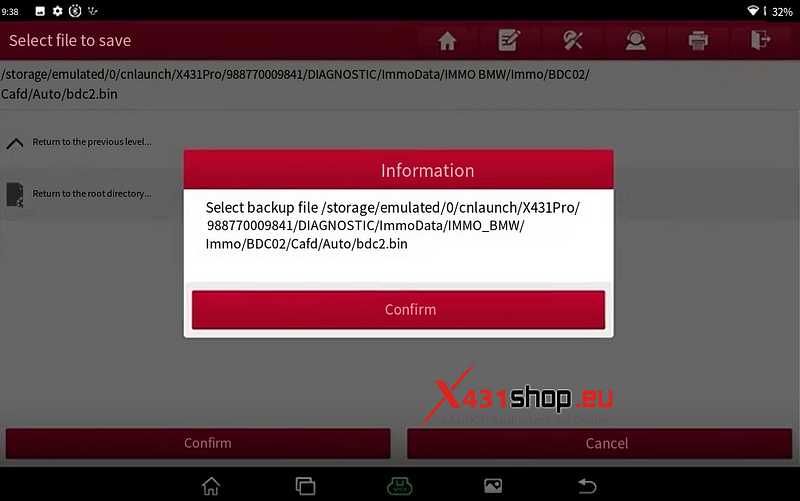 LAUNCH X431 IMMO Tool Add BMW BDC2 key