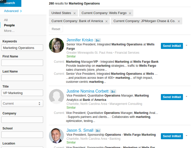 LinkedIn Advanced Search for Influencer