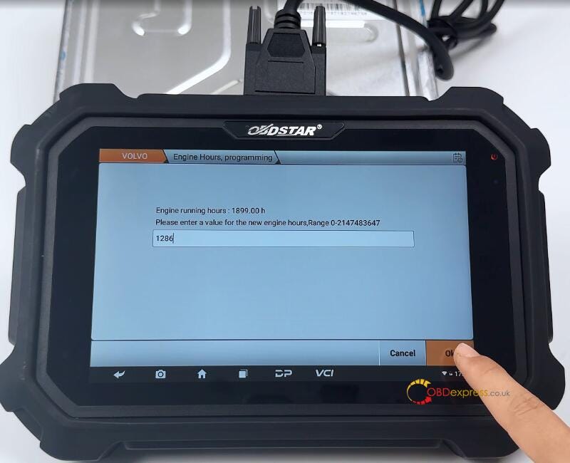 How to Program Volvo Penta ECU Hours by OBDSTAR DC706