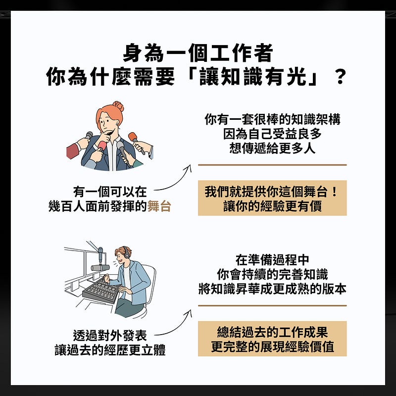 取自商業思維學院 「讓知識有光」計畫宣傳圖