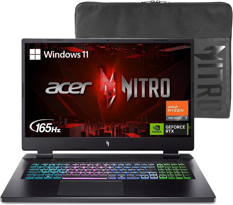 Acer Nitro 17 Gaming Laptop AN17–41-R7G3