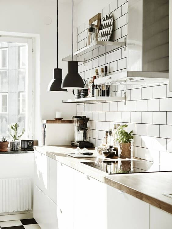 Light and airy Scandinavian kitchen