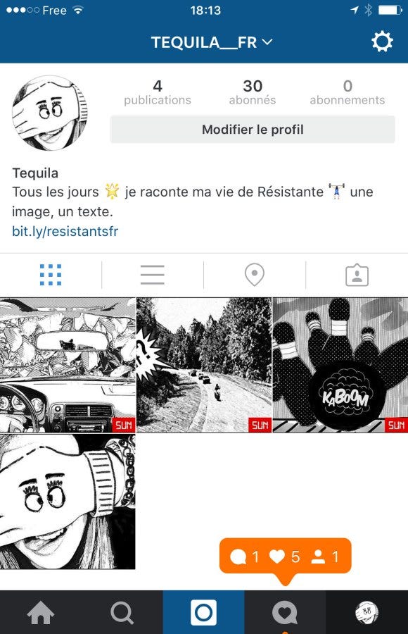 Résistants sur Instragram