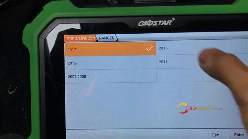OBDSTAR X300 DP Plus が 2017–2021 Ford Ranger ID49 キーを追加