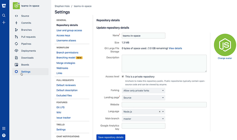 Bitbucket interface