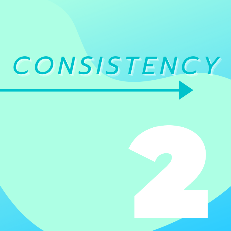 Number 2 Icon labelled “Consistency”