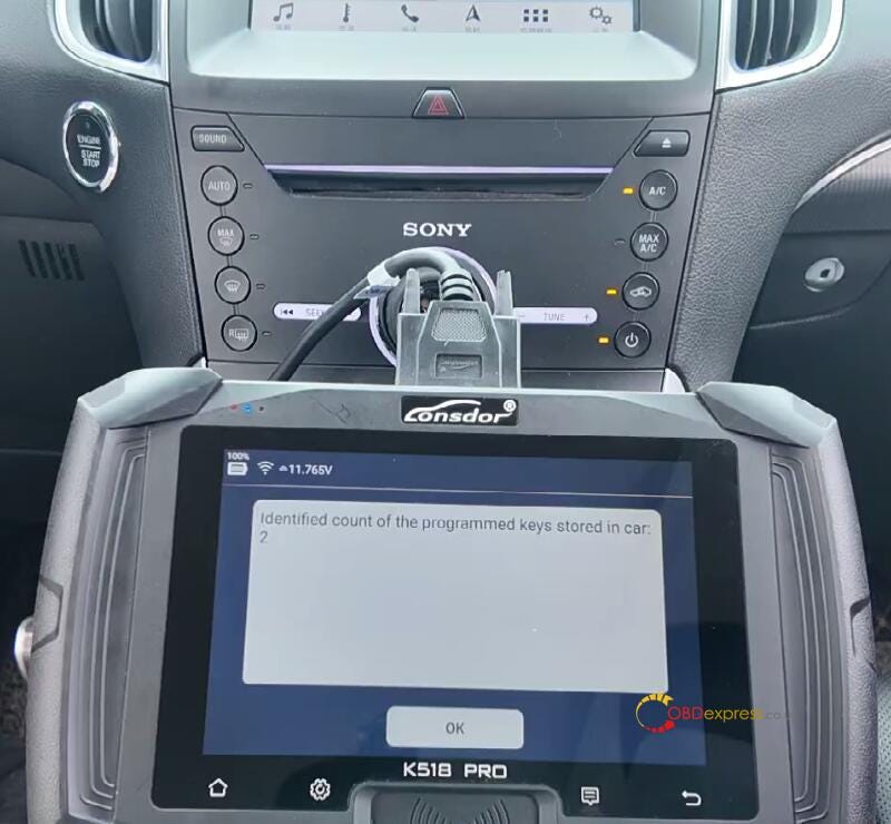 Lonsdor K518 PRO All Key Lost Programming for 2017 Ford Edge