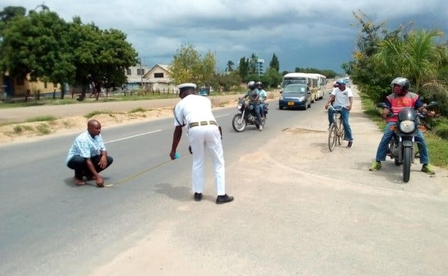A post-crash investigation.