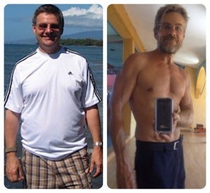 before and after I became The Healthy Executive