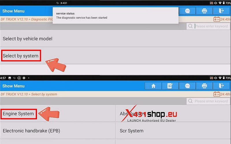 LAUNCH X431 Truck Tool_Writes Injector Codes on DF Truck