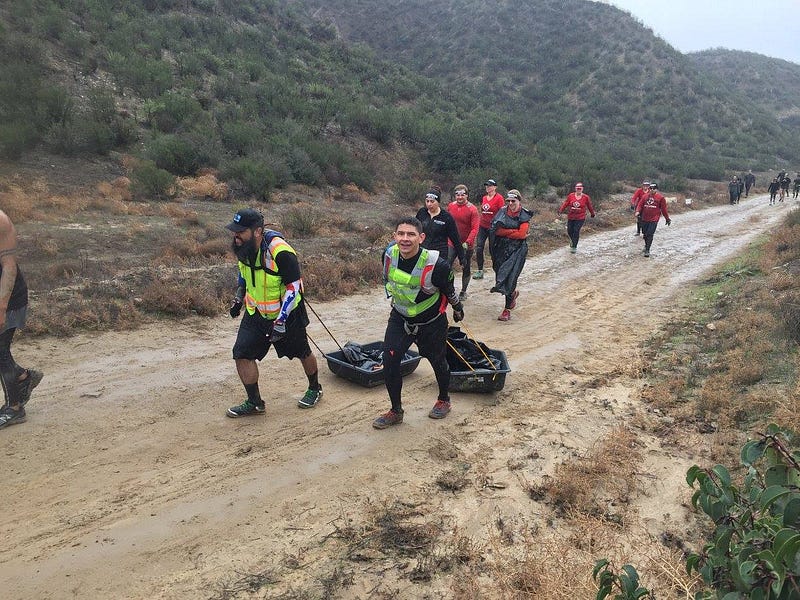 Spartan Race 12HR HURRICANE HEAT - On Course, dragging their sleds