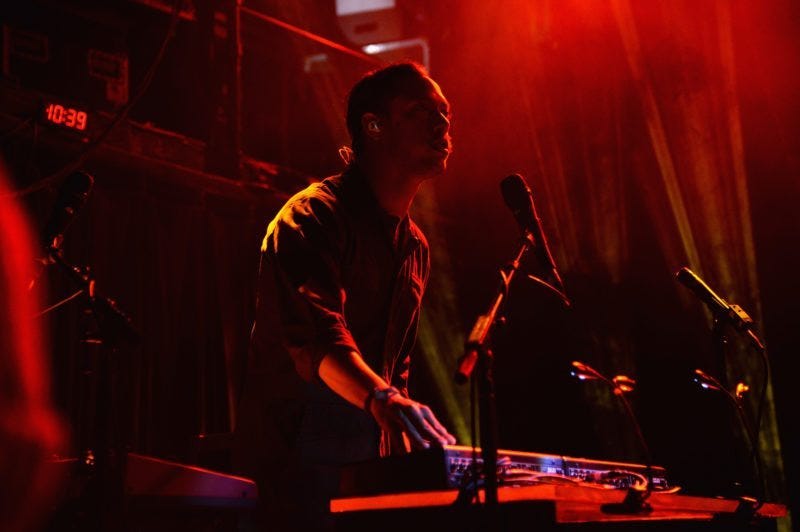 "NEW YORK, NY - MAY 03:  Musician Kenny Carkeet performs onstage during Awolnation live at Live Nation's 2nd Annual National Concert Day presented by Citi at Irving Plaza on May 3, 2016 in New York City.  (Photo by Kevin Mazur/Getty Images for Citi)"