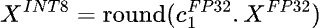 tensor rounded to the nearest value