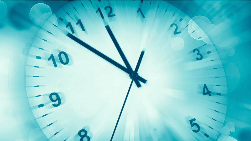 A stylised clock.
