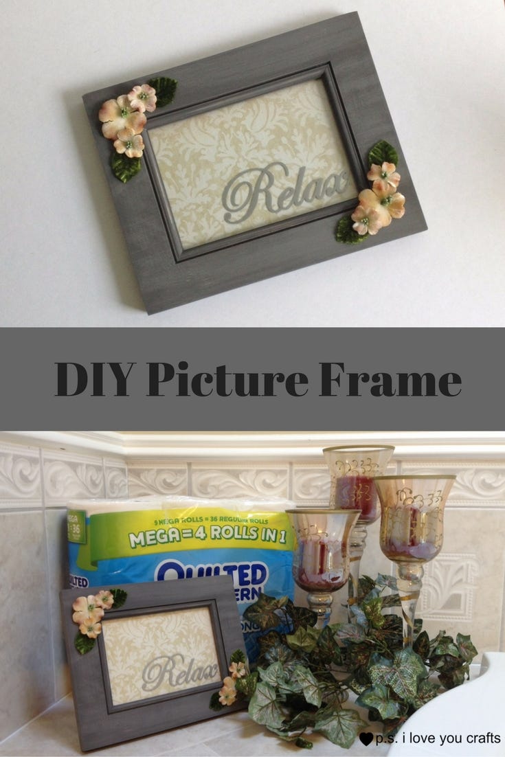 Make a DIY Picture Frame by PS I Love You Scrapbooking