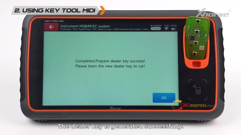 How to Generate VW MQB49 5C 5D Dealer Key with VVDI2 or Key Tool MIDI