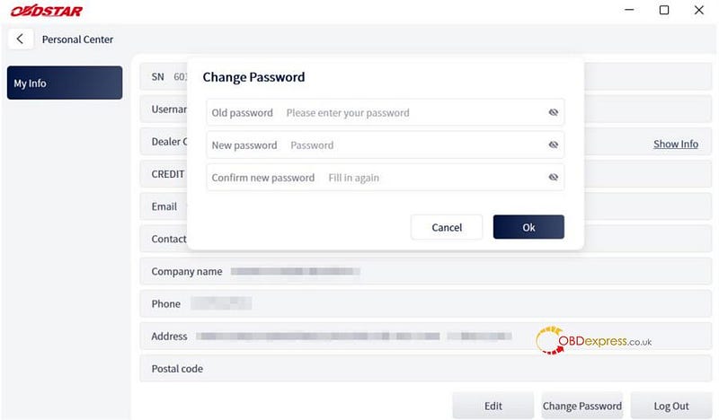 Register_Update and Change Password for OBDSTAR ECU Master