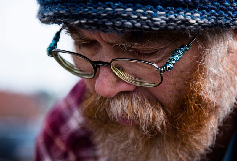 Michael Heath close-up portrait