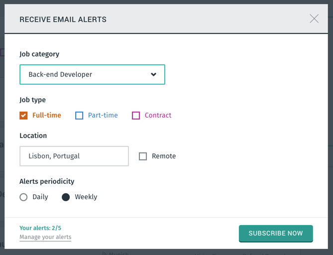 Receive Email Job Alerts