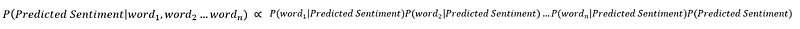 Naive Bayes formula with proportional mark