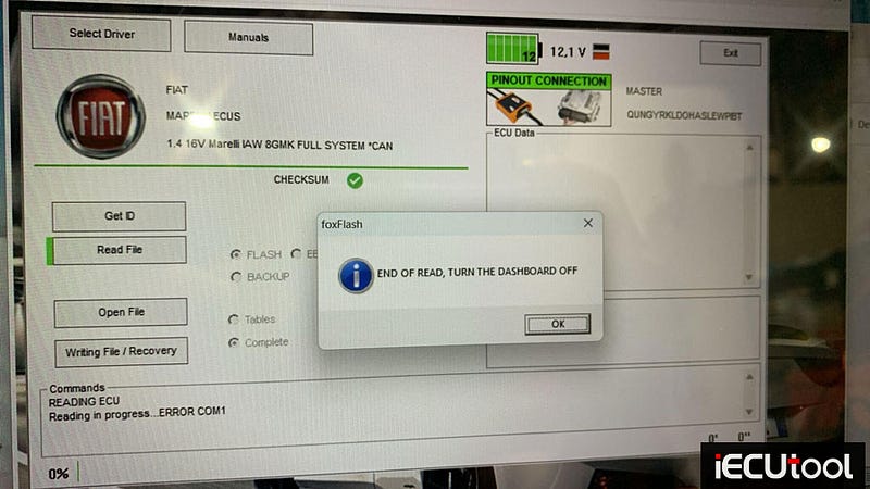 Foxflash Failed to Read Fiat 8GMK ECU Solution