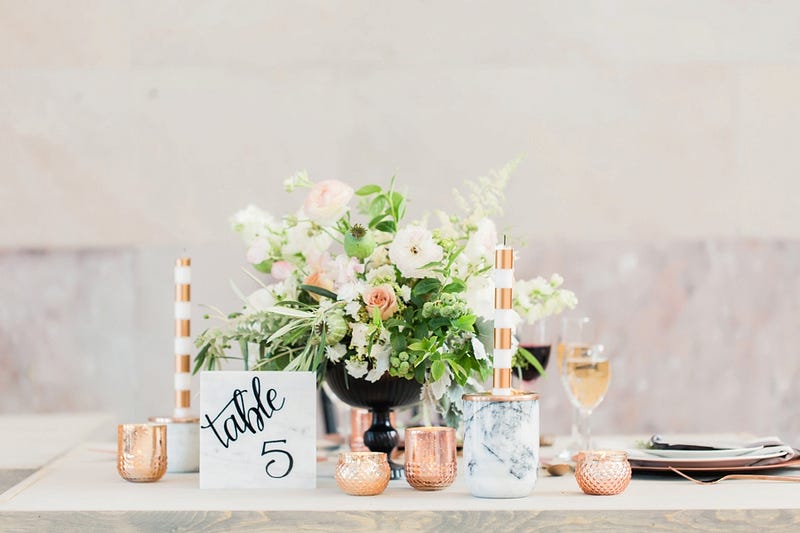 City Chic Marble Inspired Wedding Ideas via TheELD.com