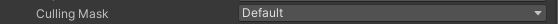 Unity Inspector showing the Base camera culling mask configured to render only the Default layer