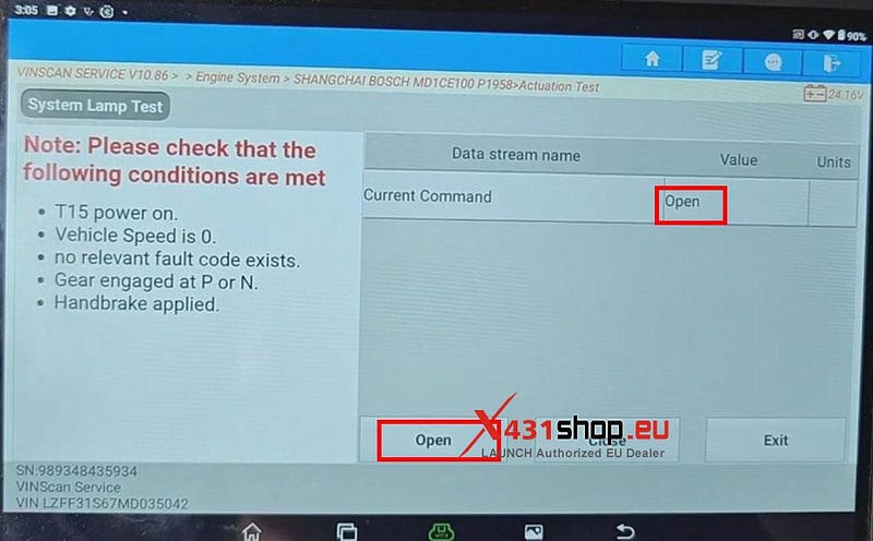 How to test if truck System Lamp are lit normally with LAUNCH X431