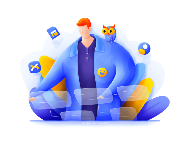 Product manager illustration by VikesTan for iconscout design inspiration