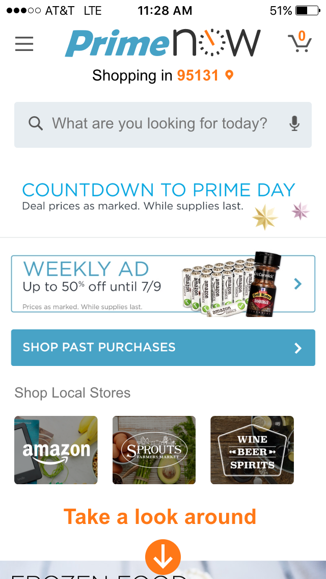 Amazon Prime Now Promotion