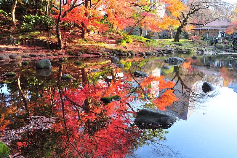 Tokyo’s Koishikawa Korakuen traditional Japanese gardens during autumn