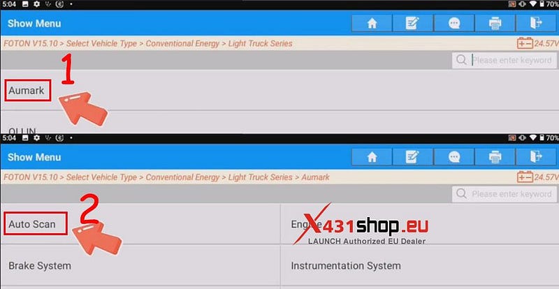 LAUNCH X431 V+(PRO3) HD_Cutout Cylinder Test on Foton Pilot