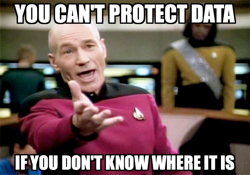 You can’t protect data, if you don’t know where it is