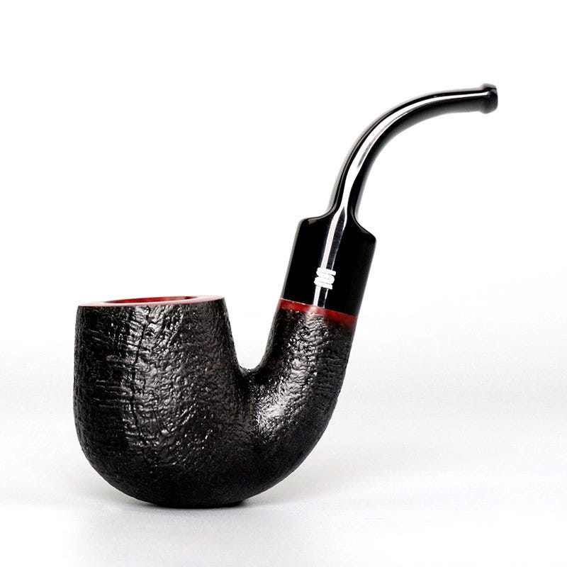 Sherlock Holmes Full Bent Briar Pipe with 9mm Filters