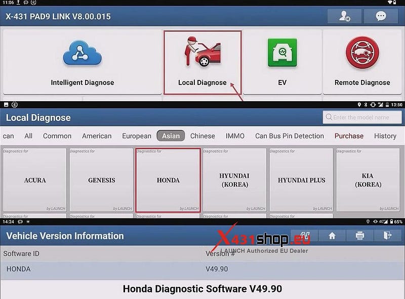 HV Battery Diagnose on 2025 Honda YE S7 Use LAUNCH X431 PAD