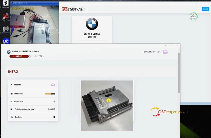 PCMTUNER Read BMW BOSCH MEV17.2.1 ECU on Bench