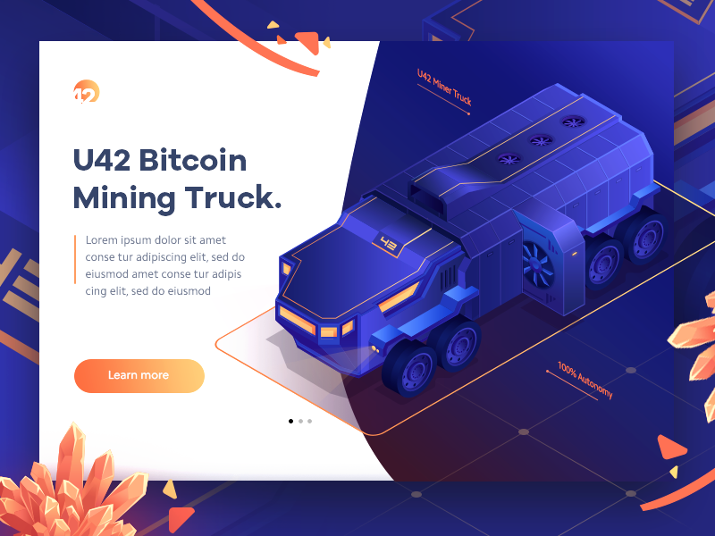 Bitcoin Mining Truck illustration by Walid Beno 