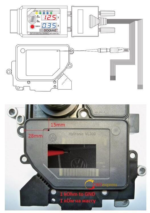 GODIAG GT107+ DSG Plus ギアボックス アダプター ユーザー マニュアル