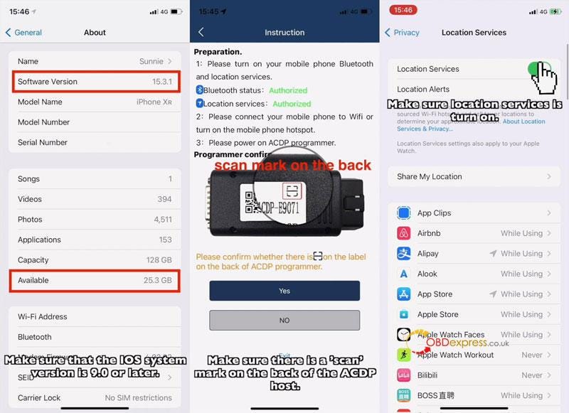 Yanhua Mini ACDP Connect to iPhone Using Hotspot