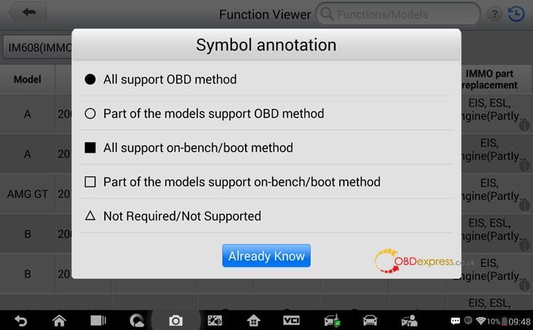 Autel IM608 IMMO function cannot be used, how to check its supported