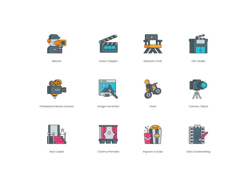 Video production icons by Steve Gerald