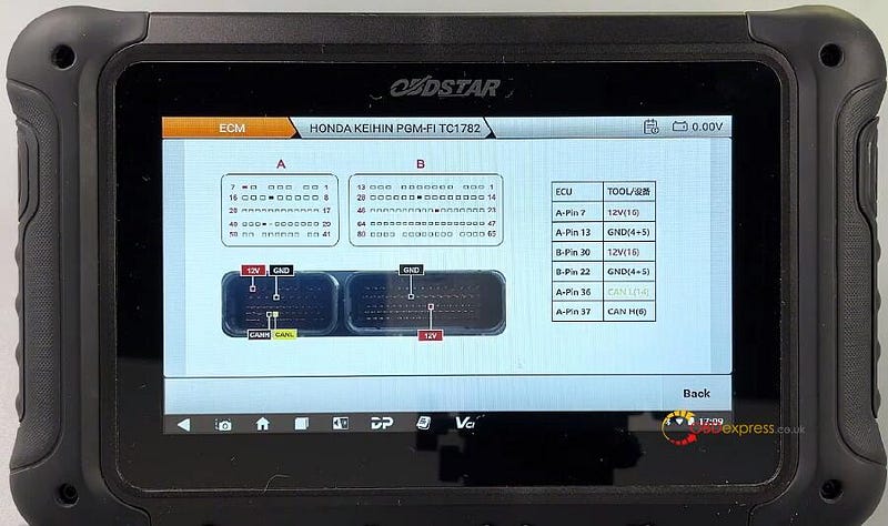 OBDSTAR DC706 Repair 2016 Honda Civic Idle Speed by Bench