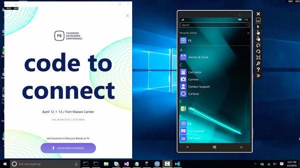 Bringing the F8 app to Windows with #ReactJS Native