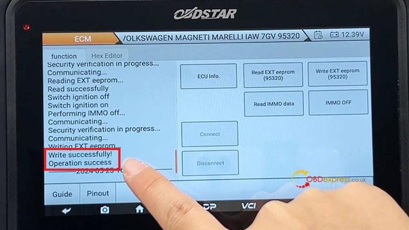 OBDSTAR DC706 ECM IMMO Off VW 7GV by Bench