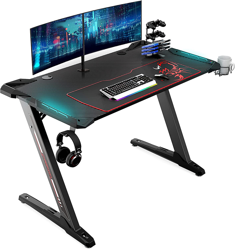 Eureka Z-Shaped Gaming Desk — Ultra-Sturdy Design for Stability