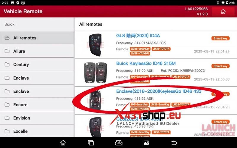 How to Program Buick GL8 Smart Keys with LAUNCH X431 IMMO Elite
